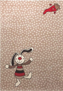 Dětský koberec Duhový králíček hnědá - 120x170