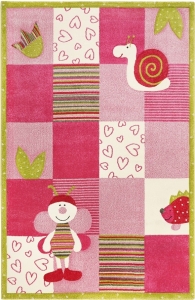 Dětský koberec Esprit Včelka a šnek růžový - 80x150