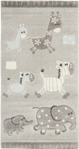 Dětský koberec Esprit Africká zvířátka šedý malý - 80x150