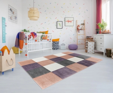 Dětský koberec Happyrugs - CHECKER růžová - 120x180