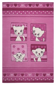 Dětský koberec Kočička Kitty Kat růžová - 110x170