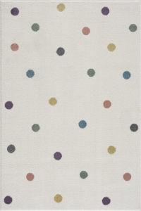 Dětský koberec Happyrugs - kolečka krémová - 160x230