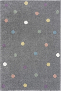 Dětský koberec Happyrugs - kolečka šedo stříbrná - 120x180