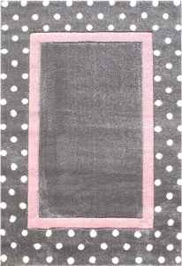Dětský koberec Point růžovo šedá - 120x180