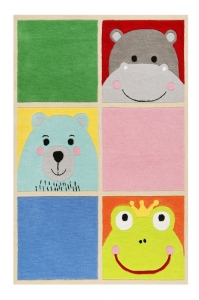 Dětský koberec Smart Kids Zvířátka modrá - 160x230