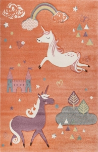 Dětský koberec Esprit Unicorn, jednorožec oranžová - 120x170