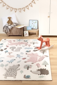 Dětský koberec Sigikid Les a zvířátka multi bílá - 120x170