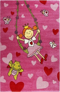 Dětský koberec Sigikid Růžová princezna a dráček se srdíčky - 120x170