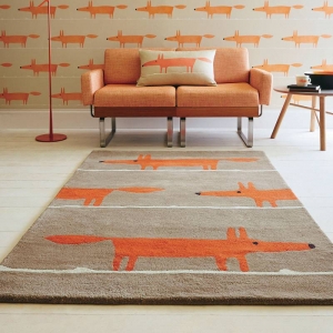 Dětský koberec Liška oranžová vlna - 140x200