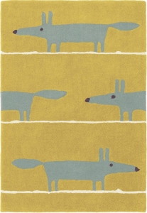 Dětský koberec Liška žlutá vlna - 140x200