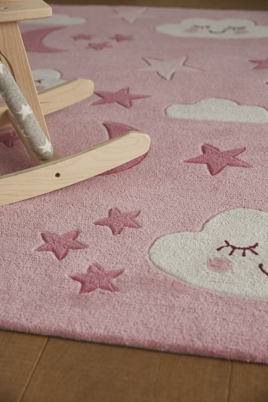 Dětský koberec Smart Kids Mráčky růžová