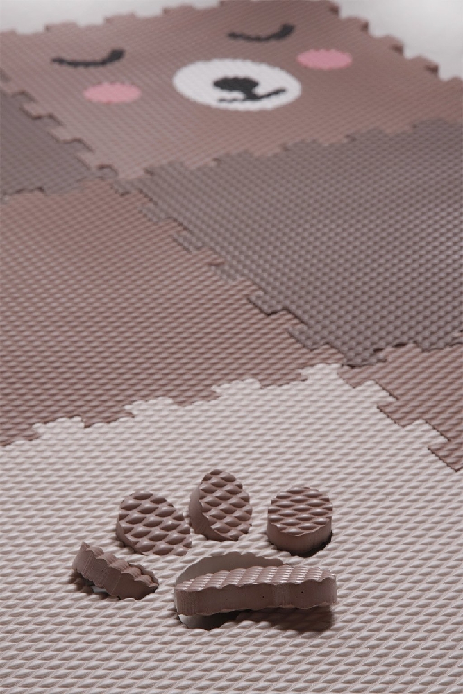 Pěnový dětský koberec - tlapky a méďové 220153 