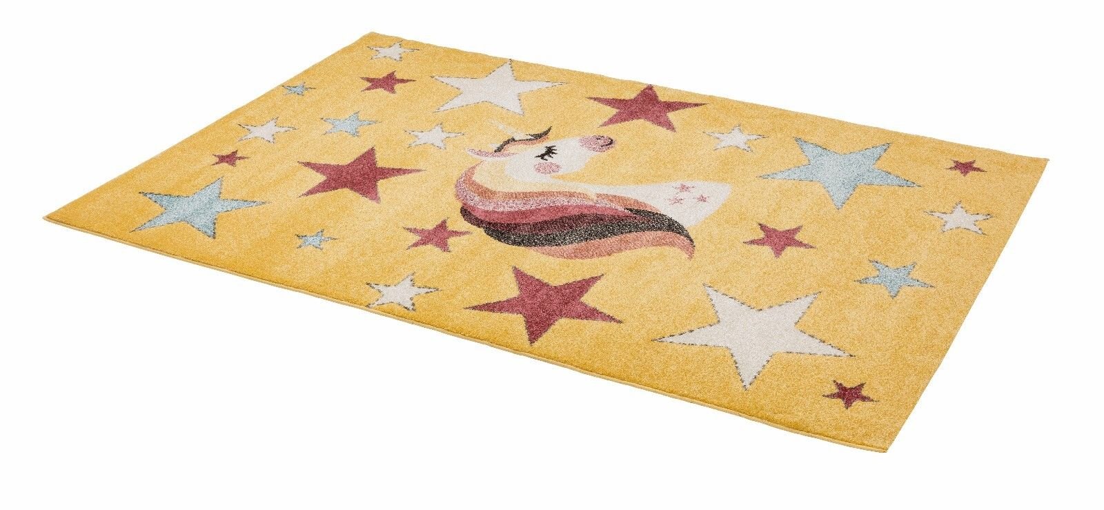 Dětský koberec Unicorn - Jednorožec žlutý