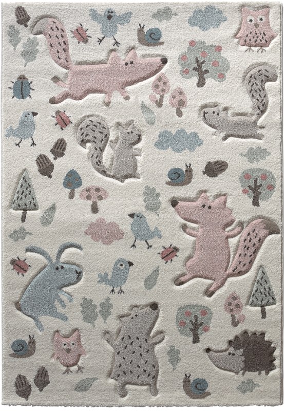 Dětský koberec Sigikid Les a zvířátka multi bílá