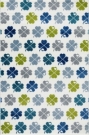Dětský koberec Livone  CLOVER LEAF čtyřlístek modro bílá